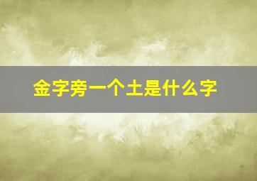 金字旁一个土是什么字