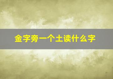 金字旁一个土读什么字