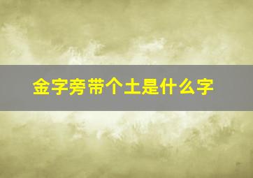 金字旁带个土是什么字