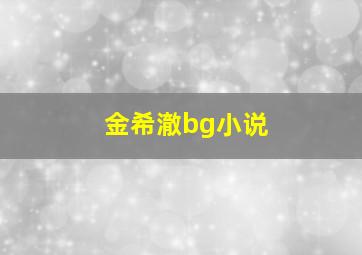 金希澈bg小说