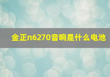 金正n6270音响是什么电池