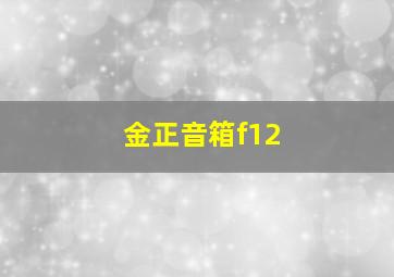 金正音箱f12