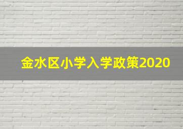 金水区小学入学政策2020