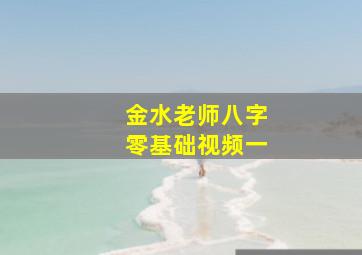 金水老师八字零基础视频一