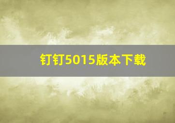 钉钉5015版本下载