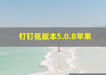 钉钉低版本5.0.8苹果