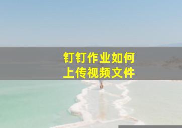 钉钉作业如何上传视频文件