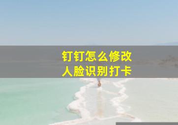 钉钉怎么修改人脸识别打卡