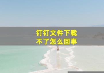 钉钉文件下载不了怎么回事