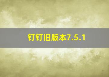 钉钉旧版本7.5.1