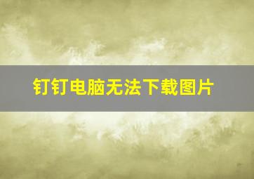 钉钉电脑无法下载图片