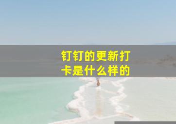 钉钉的更新打卡是什么样的