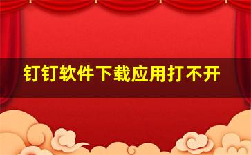 钉钉软件下载应用打不开