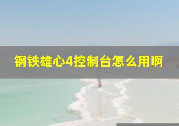 钢铁雄心4控制台怎么用啊