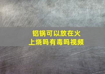 铝锅可以放在火上烧吗有毒吗视频