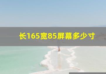 长165宽85屏幕多少寸