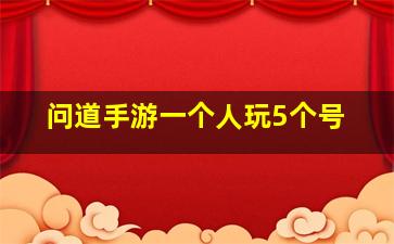 问道手游一个人玩5个号