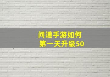 问道手游如何第一天升级50