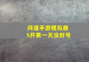 问道手游模拟器5开第一天没封号