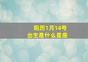 阳历1月14号出生是什么星座