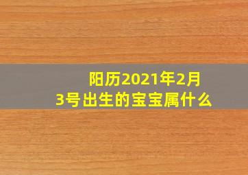 阳历2021年2月3号出生的宝宝属什么