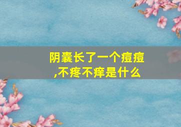 阴囊长了一个痘痘,不疼不痒是什么