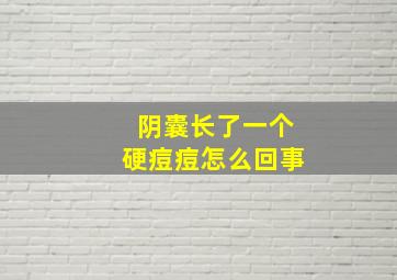 阴囊长了一个硬痘痘怎么回事