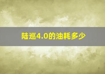 陆巡4.0的油耗多少