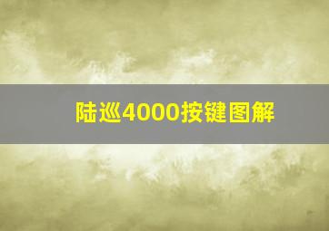 陆巡4000按键图解