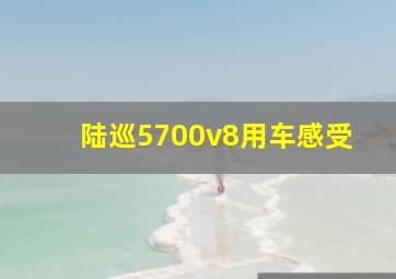 陆巡5700v8用车感受