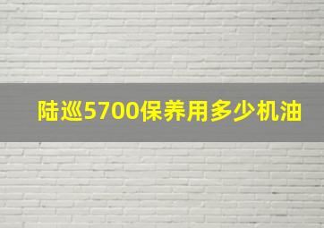 陆巡5700保养用多少机油