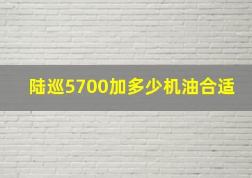 陆巡5700加多少机油合适