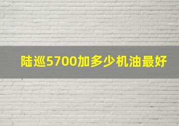 陆巡5700加多少机油最好