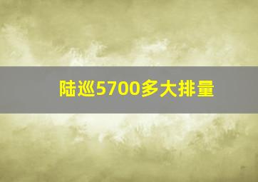 陆巡5700多大排量