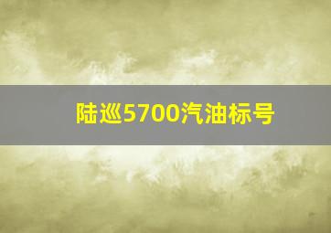 陆巡5700汽油标号