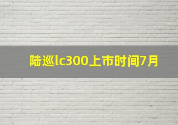 陆巡lc300上市时间7月