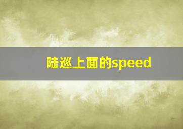 陆巡上面的speed