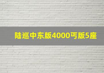 陆巡中东版4000丐版5座