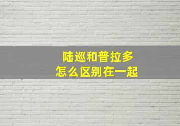 陆巡和普拉多怎么区别在一起