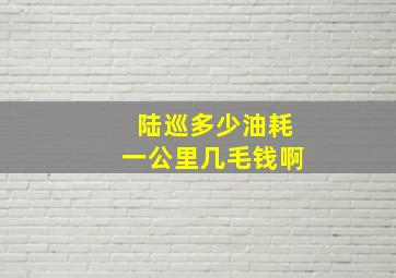 陆巡多少油耗一公里几毛钱啊