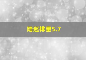 陆巡排量5.7