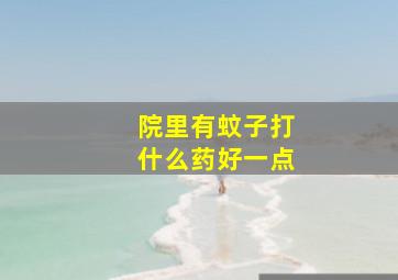 院里有蚊子打什么药好一点