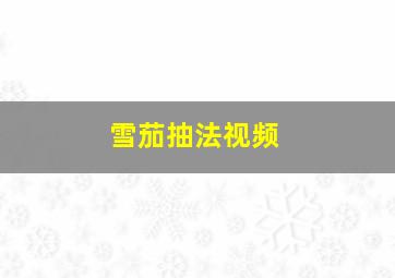 雪茄抽法视频