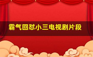 霸气回怼小三电视剧片段