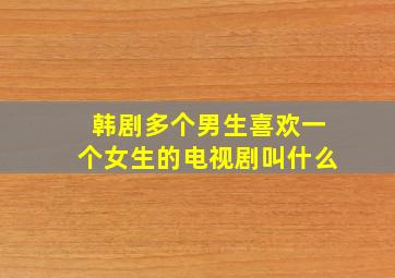 韩剧多个男生喜欢一个女生的电视剧叫什么