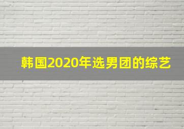 韩国2020年选男团的综艺