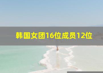 韩国女团16位成员12位