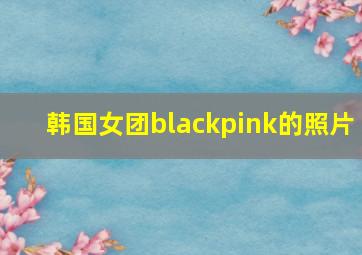 韩国女团blackpink的照片