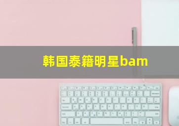 韩国泰籍明星bam