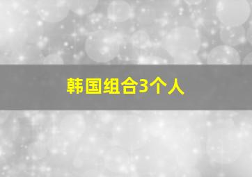 韩国组合3个人